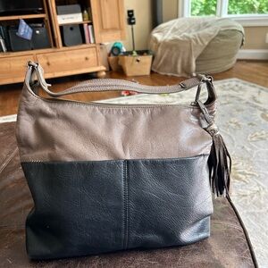 Brighton Two-Tone Leather Shoulder Bag